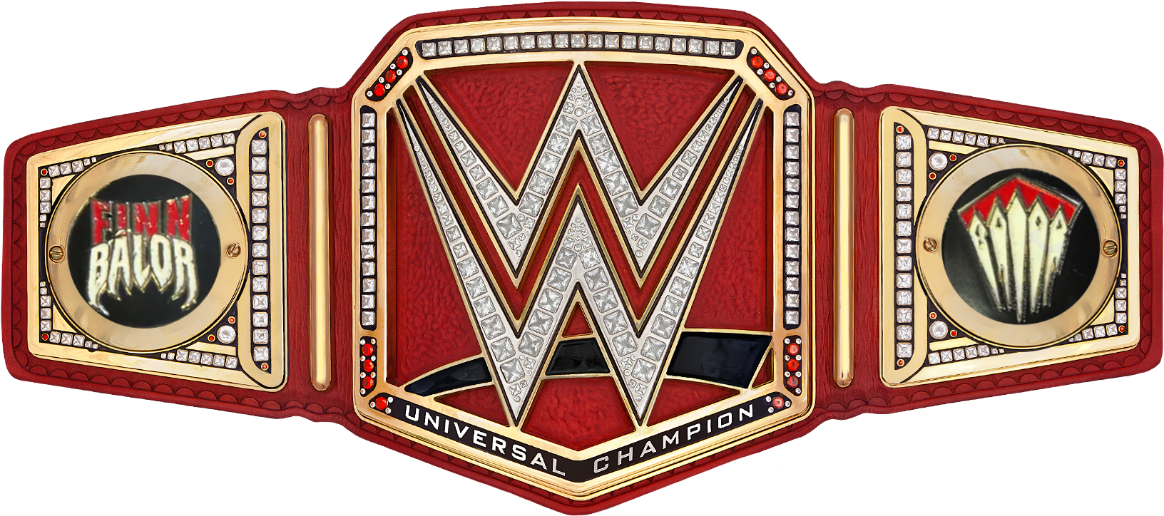 Finn Balor Wwe Universal Championship Sideplates By - Ww Wwe Universal Championship (1644x759), Png Download