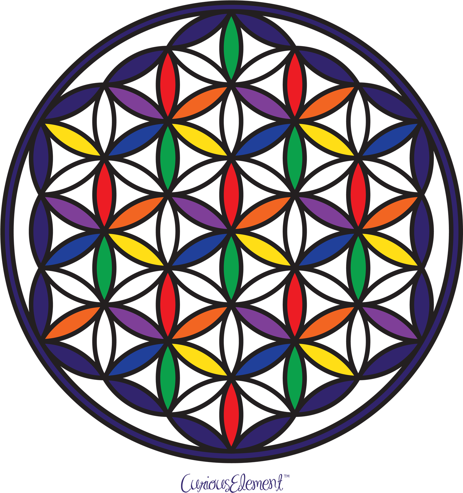 Flower Of Life - Flor De La Vida (1478x1600), Png Download