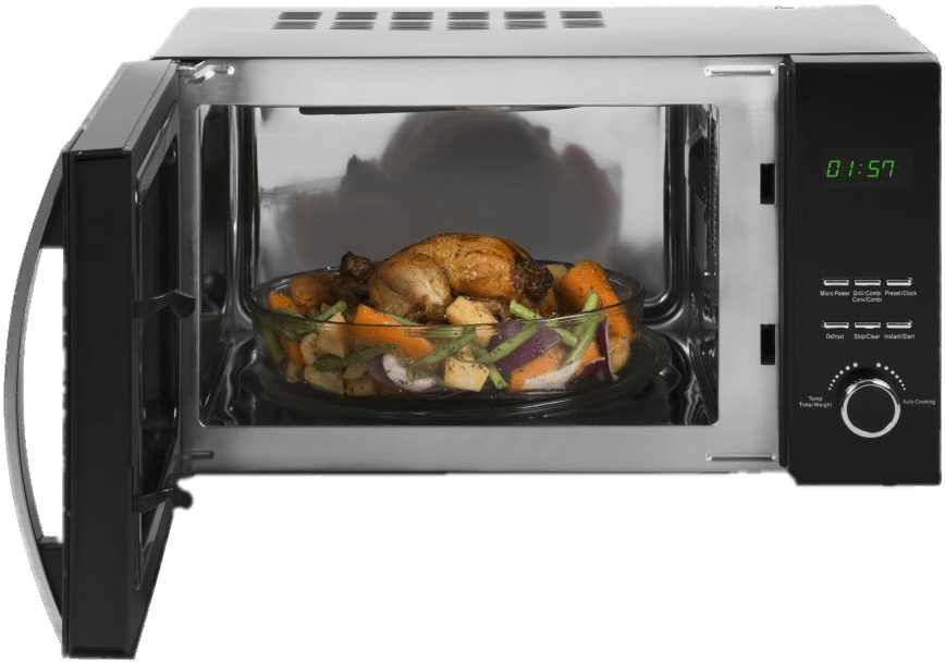 Dish In Combi Grill Png Stickpng - Tower T24015s 800w 20l Digital Microwave Oven Silver (1000x1000), Png Download