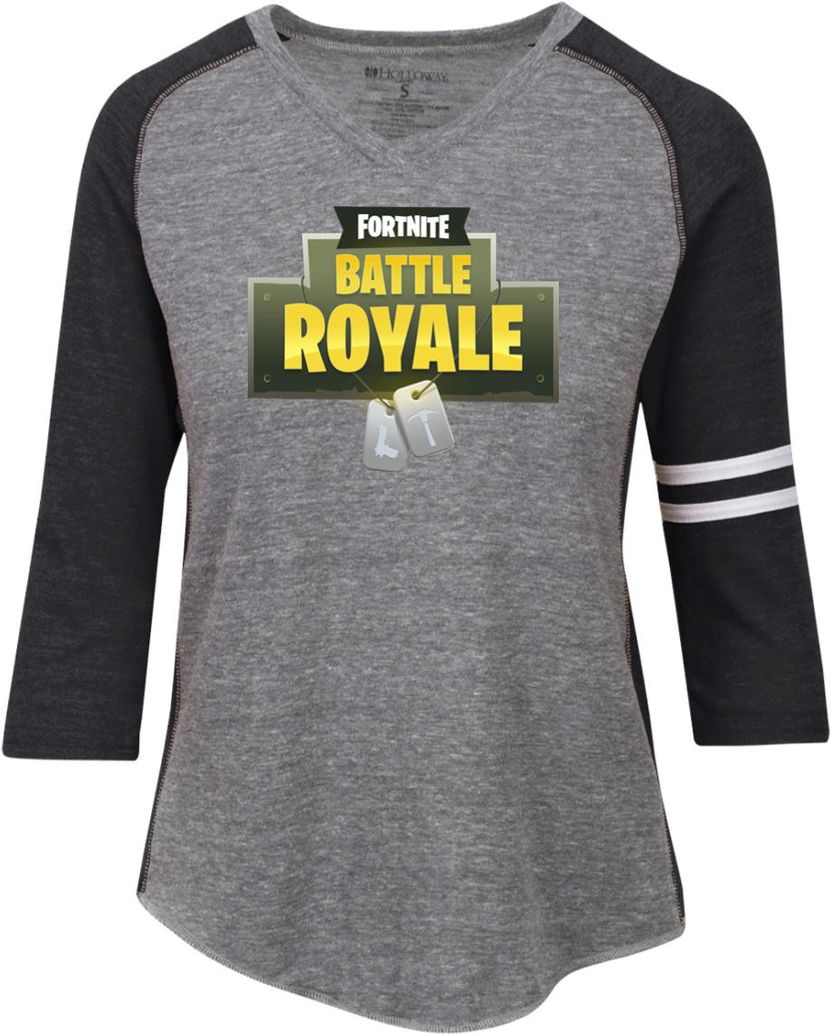 Fortnite Battle Royale Ladies Vintage T-shirt - Just Badass Ladies' Vintage V-neck Shirt (1155x1155), Png Download