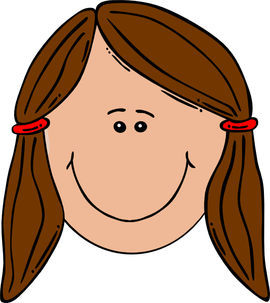 Brown Girl Clip Art (534x600), Png Download