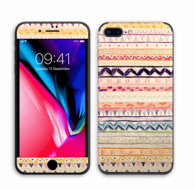 Hand Drawn Aztec - Apple Iphone 8 Plus - 64 Gb - Space Gray - Unlocked (800x774), Png Download
