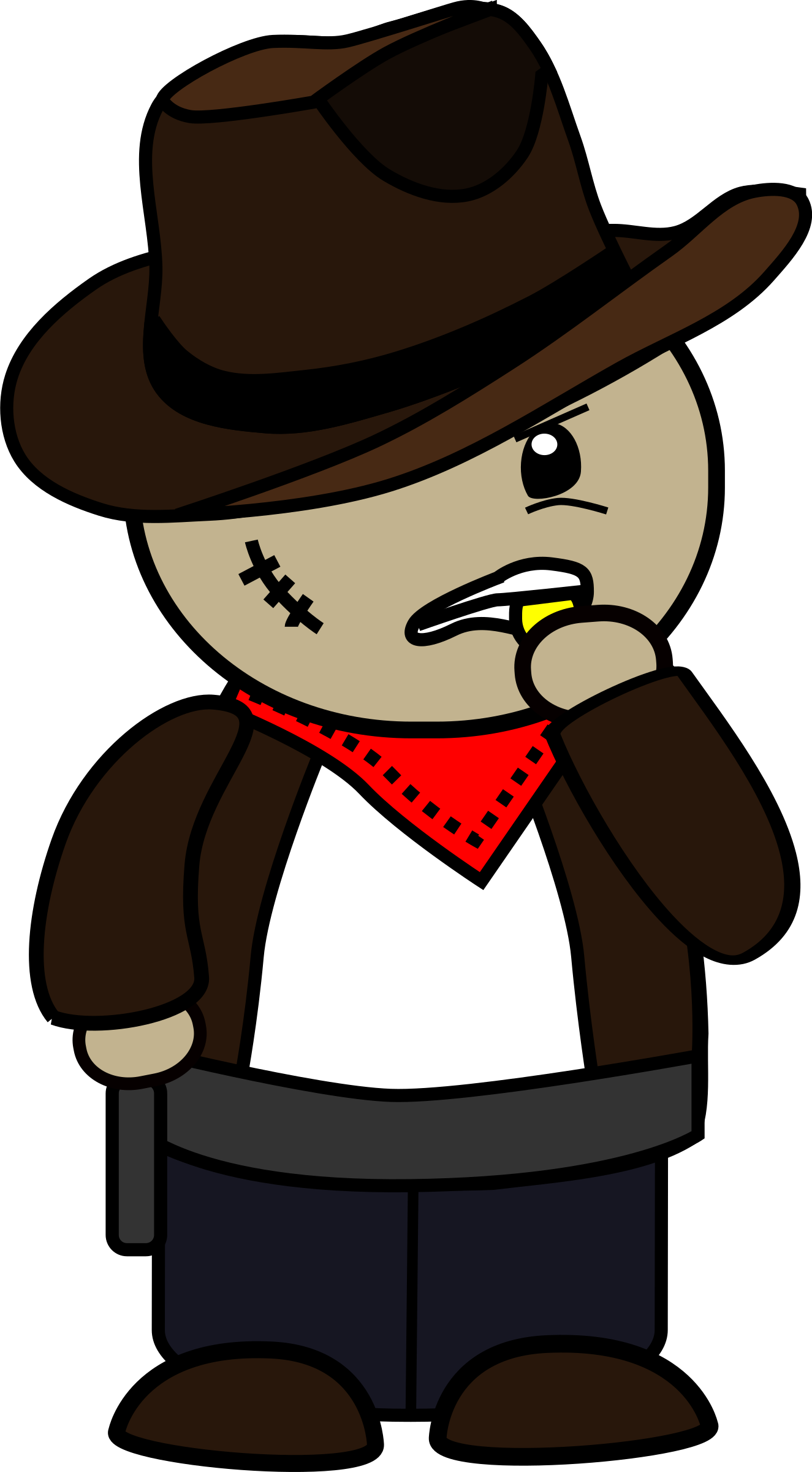 This Free Icons Png Design Of Cowboy Cartoon (1325x2400), Png Download