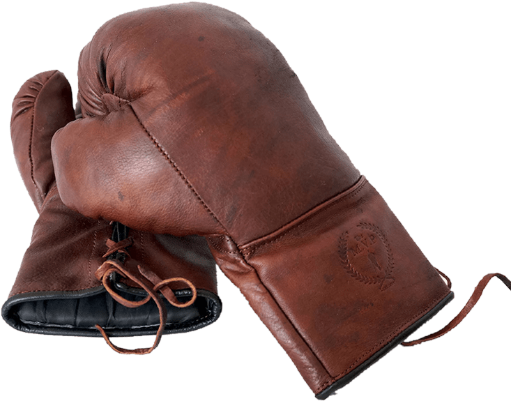 Vintage Boxing Gloves - Leather Boxing Gloves (900x670), Png Download