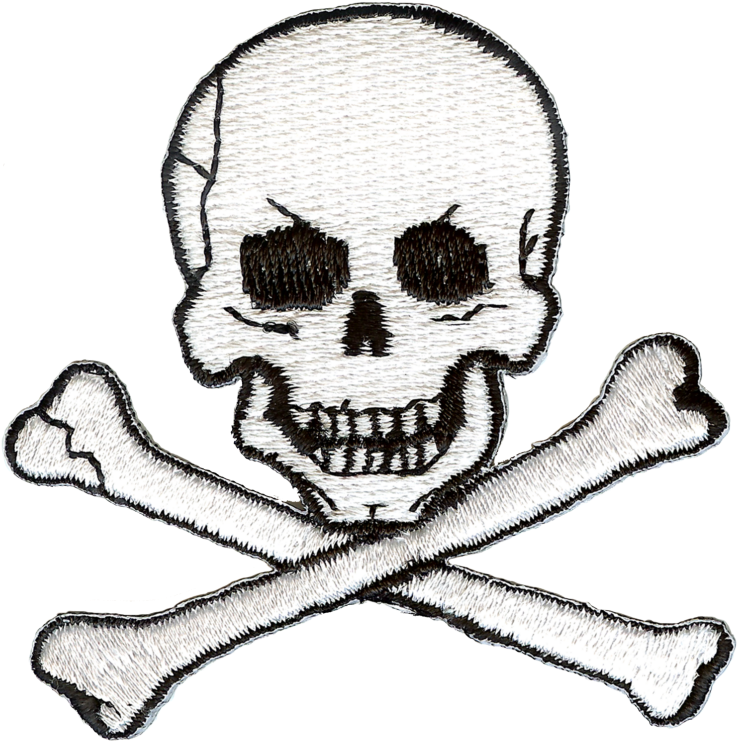 Jolly Roger Skull And Crossbones Embroidery Patch - Jolly Roger (768x797), Png Download