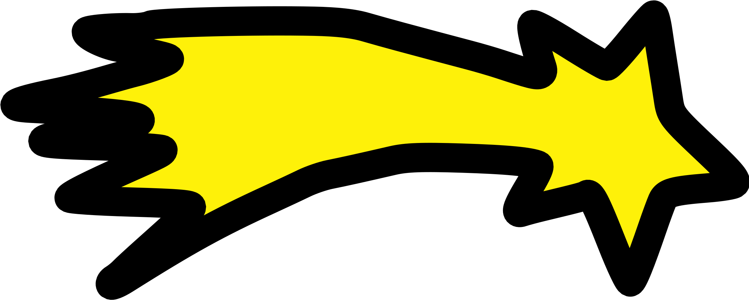 This Free Icons Png Design Of Shooting Star With Outline (2400x2400), Png Download