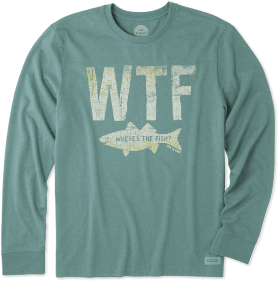Men's Wtf Long Sleeve Crusher - Long-sleeved T-shirt (570x570), Png Download