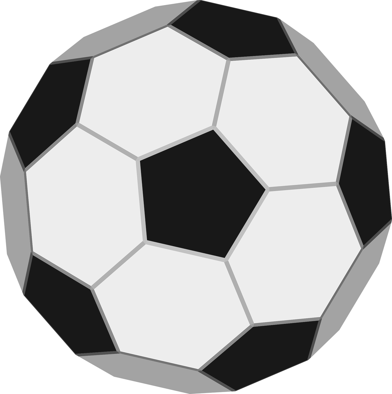Soccer Ball Ball Football - Football Simple (1274x1280), Png Download