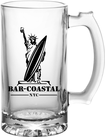 Custom 16oz Barconic® Beer Mug - 16 Oz Glass Beer Mugs (500x500), Png Download