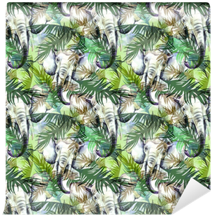 Watercolor Exotic Seamless Pattern - Placemat (400x400), Png Download