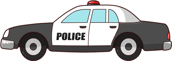 Car Clipart Police - Happy Birthday Police Car (686x277), Png Download
