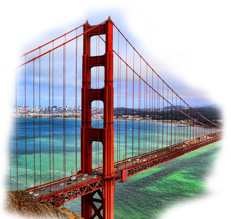 Golden Gate Bridge (746x709), Png Download