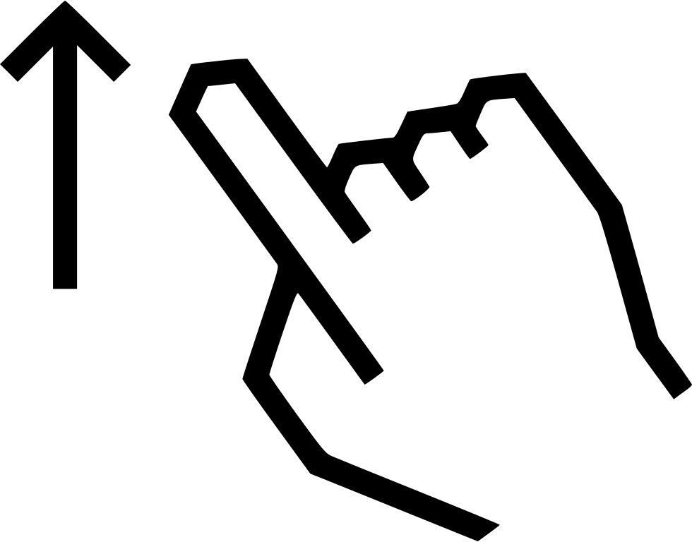 Swipe Up Arrow - Swipe Down Arrow (980x768), Png Download