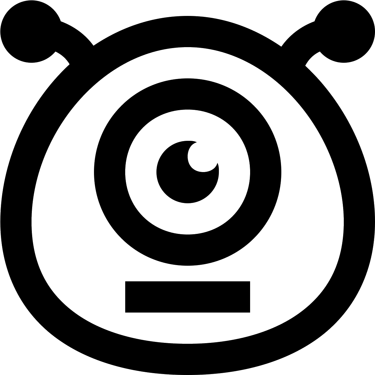 This Icon Is Depicting The Head Of An Alien With A - Extraterrestrial Life (1600x1600), Png Download