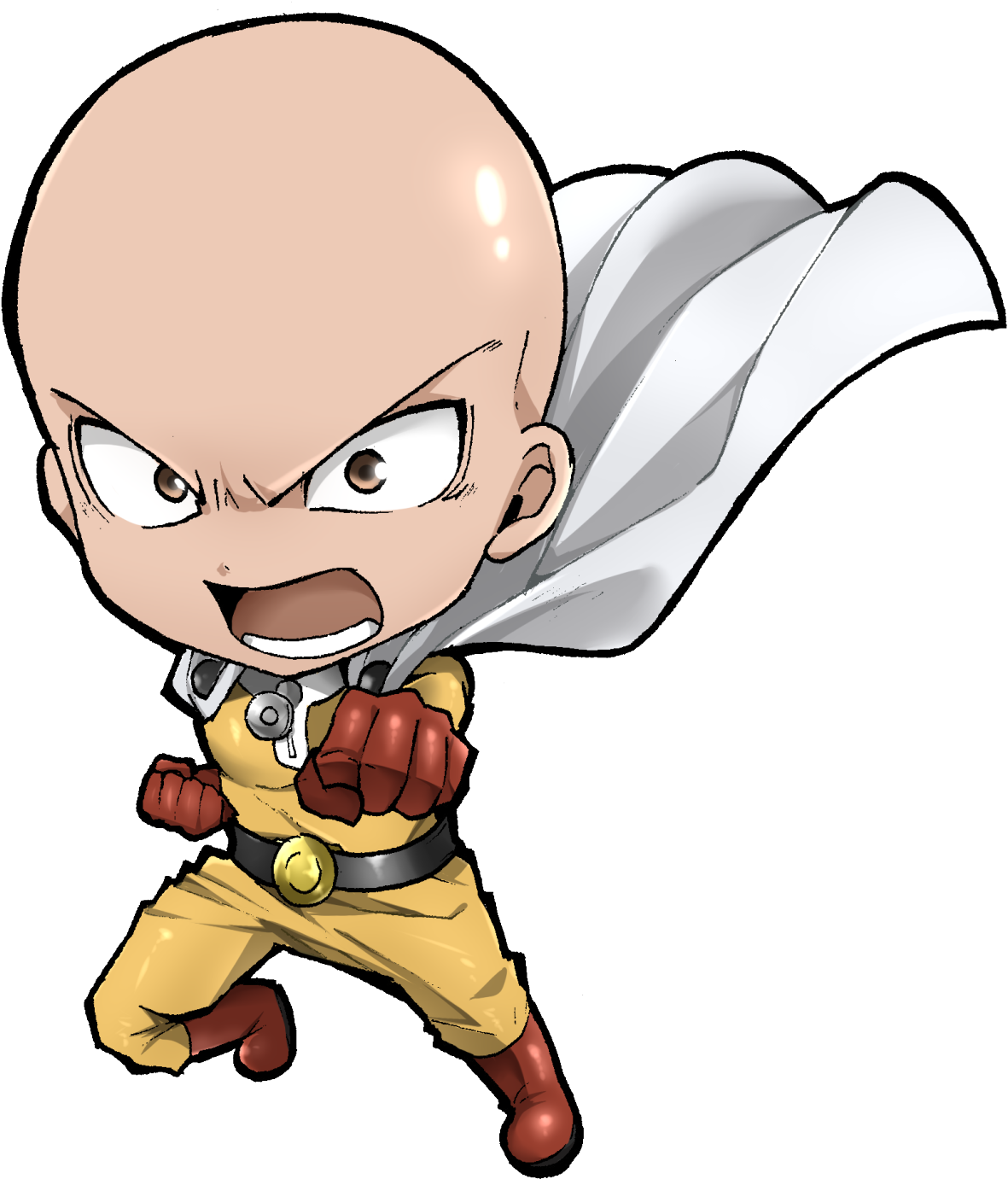 One Punch Man Saitama Wallpaper - One Punch Man Chibi (1280x1423), Png Download