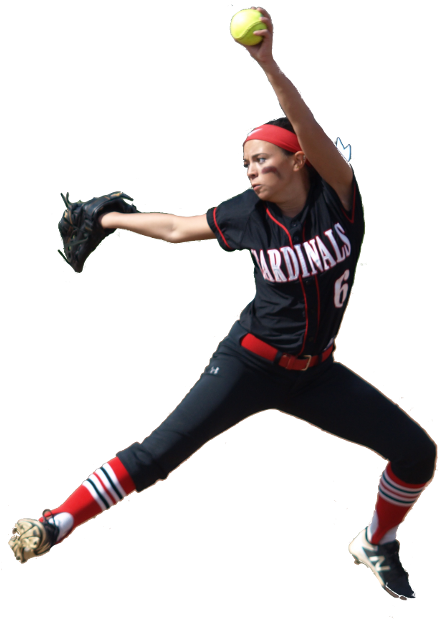Softball Player Png - College Softball (450x626), Png Download