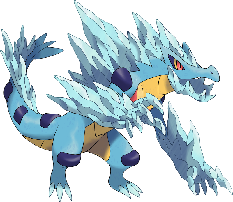 Mega Feraligatr Frozen Pokédex - Mega Feraligatr (800x694), Png Download
