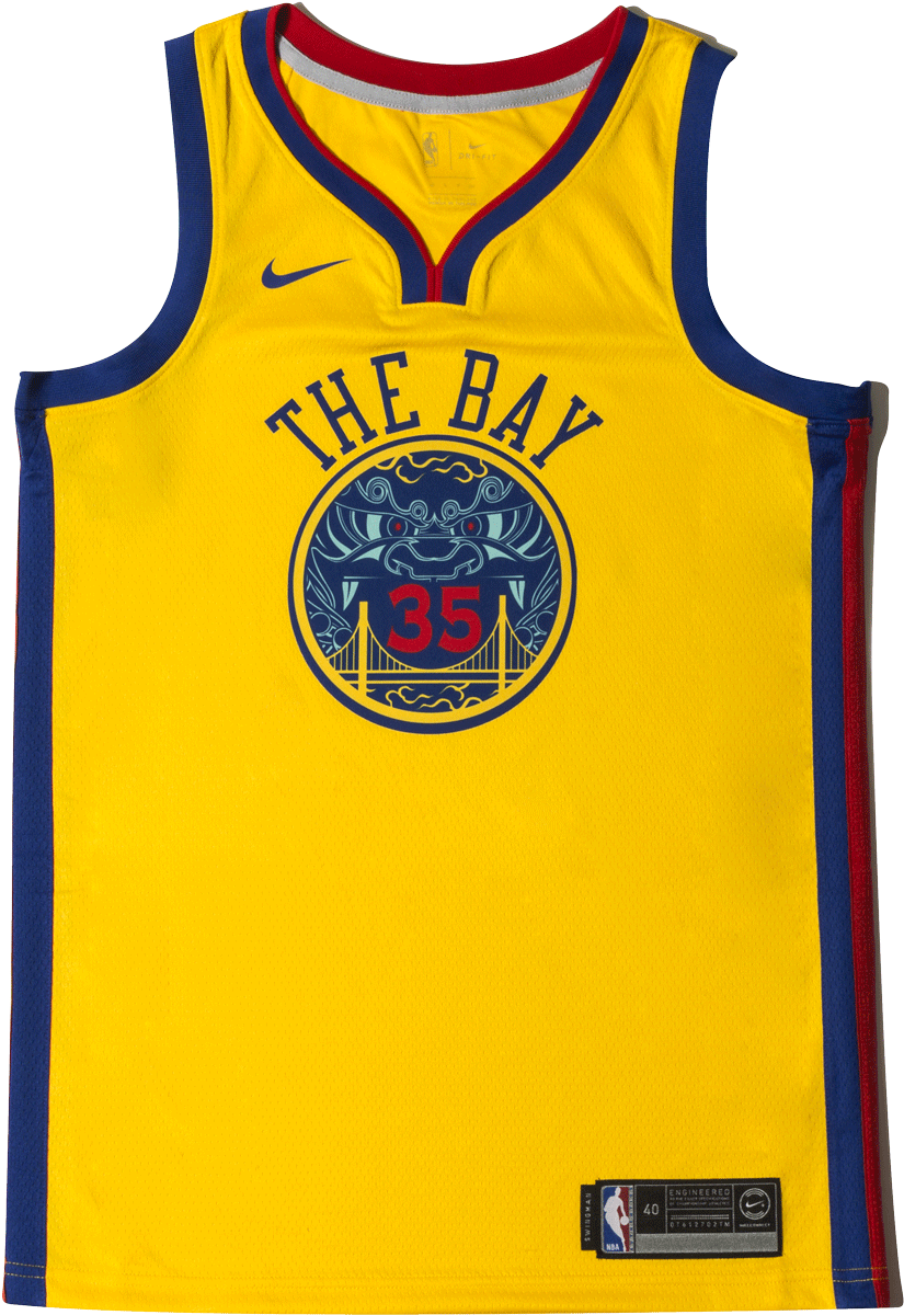 Kevin Durant City Edition Swingman 912101-729 - Golden State Warriors (1333x2000), Png Download