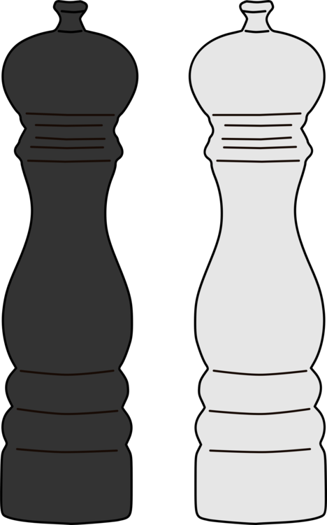 Image Library Black Pepper Clipart - Salt And Pepper Shakers Clipart (468x750), Png Download