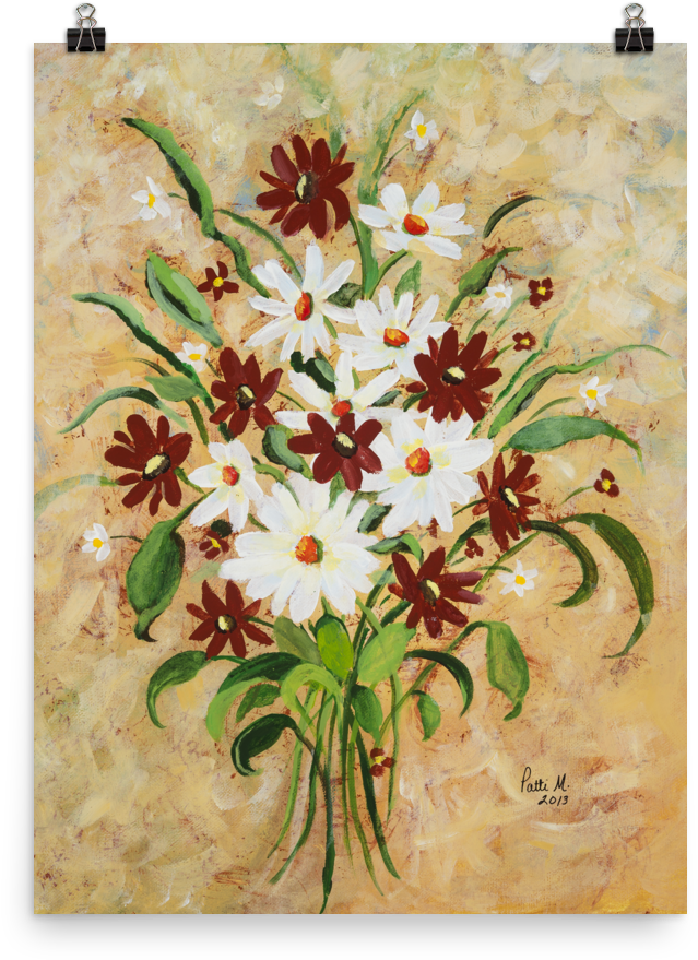 Delightful Daisy Bouquet On Premium Photo Paper Poster - Iphone 6s (1000x1000), Png Download