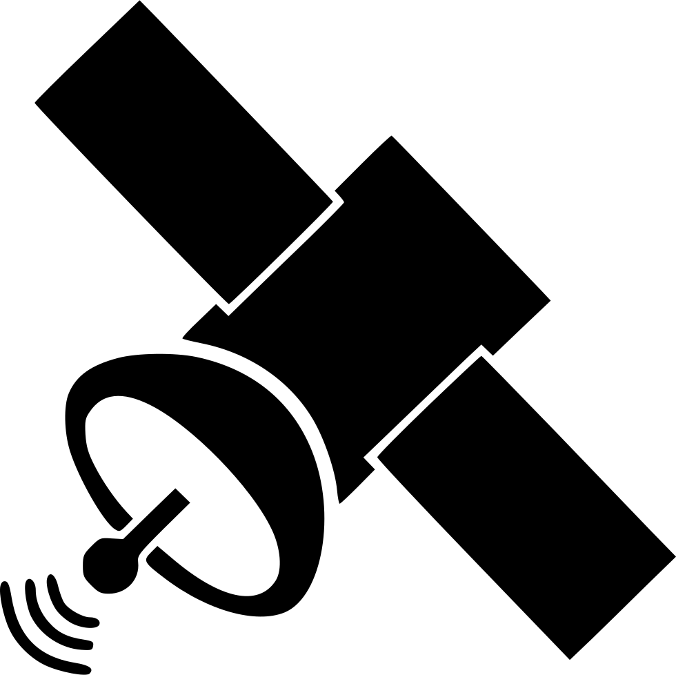 Png File - Satellite Icon Black Png (980x978), Png Download