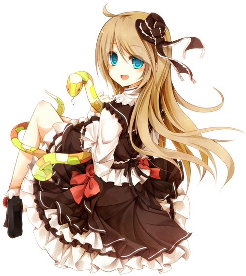 Anime Picture With Original Yonema Long Hair Single - Baidu Wangpan (547x600), Png Download