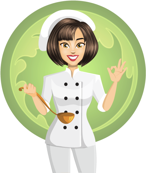Graphic Download Cooking Chief Free On Dumielauxepices - Girl Chef Clipart Png (532x605), Png Download