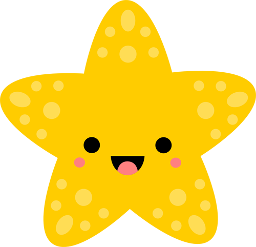 Cute Starfish Png Free Download - Cute Starfish Png (500x482), Png Download