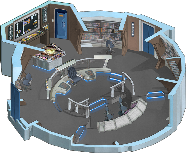 File - Veritas-bridge - Star Trek Saber Class Bridge (800x658), Png Download