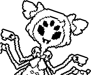 Undertale White Black Black And White Mammal Line Art - Undertale Gifs Transparent Muffet (398x326), Png Download