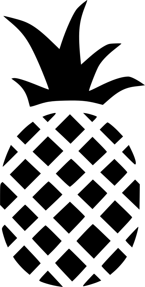 Pineapple Tropical Svg Png Icon Free Download - Tropical Pineapple (496x980), Png Download