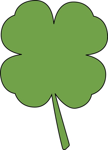 4 Leaf Clover Four Leaf Clover Clip Art Image - Cute 4 Leaf Clover (361x500), Png Download