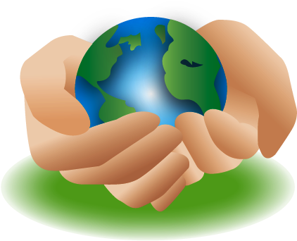 Earth In Hands Png Pic - Hands Holding Earth Png (504x391), Png Download