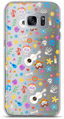 Day Of The Dead Clear Samsung Case - Mobile Phone Case (500x500), Png Download