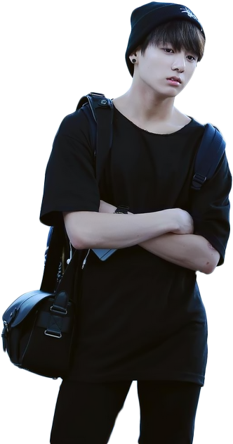 #чонгук #гуки #гук #чончонгук #бтс #bts #bangtan Boys - Bts Jungkook With Black Clothes (406x634), Png Download