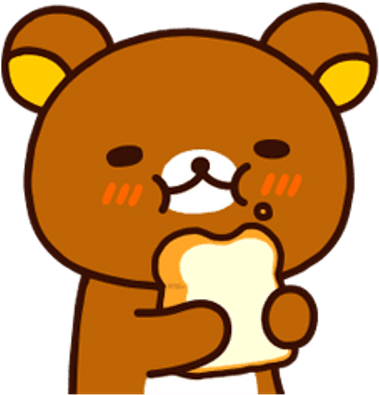Rilakkuma Bear Eating Sandwich - Oso Kawaii Rilakkuma (400x400), Png Download