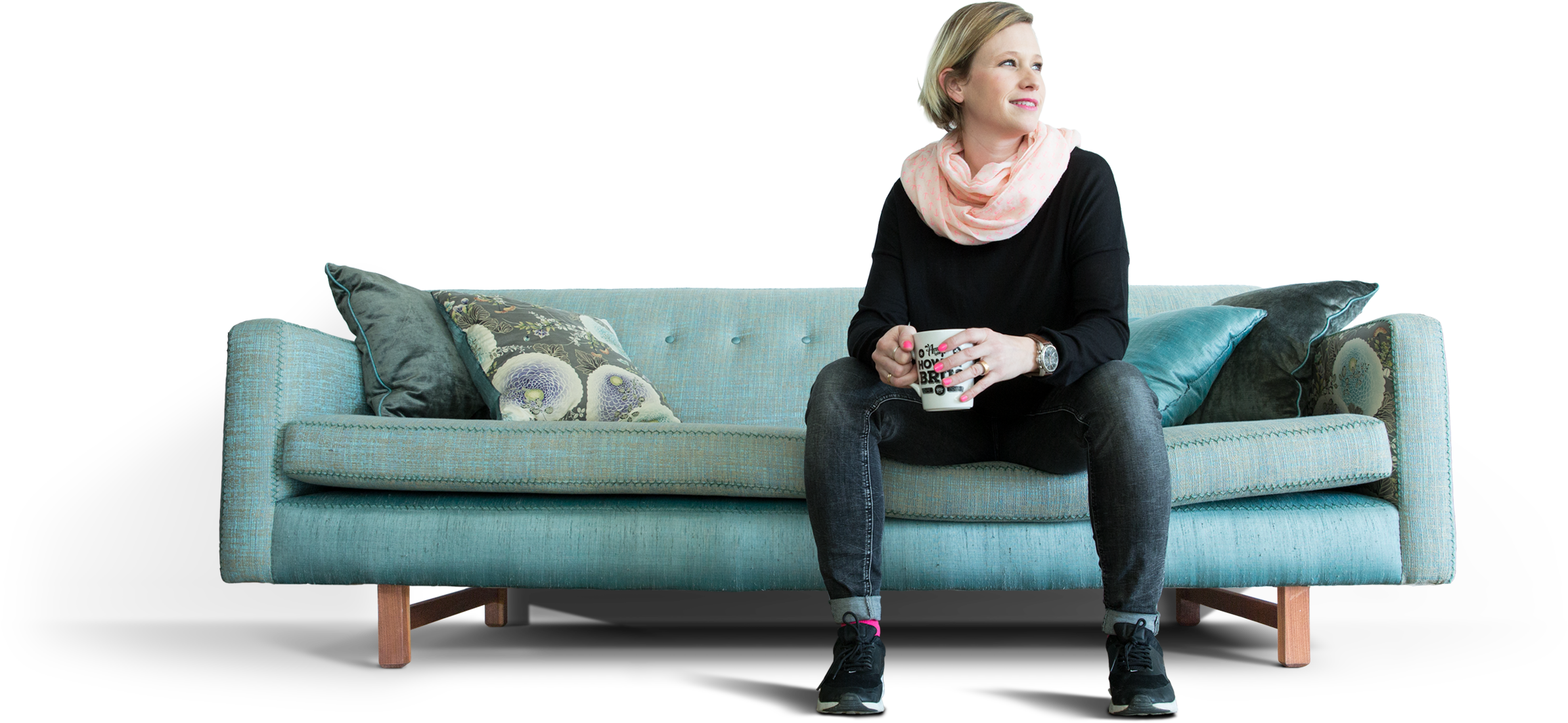 Nicole Joins Us As Our New Senior Marketing Manager - Person Sitting On Couch Png (2692x1300), Png Download