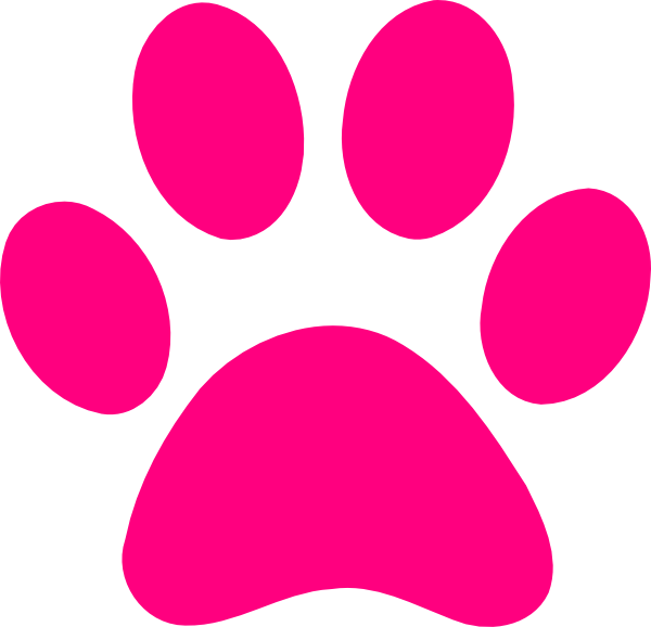 Paw Print Pink Svg Clip Arts 600 X 578 Px (600x578), Png Download