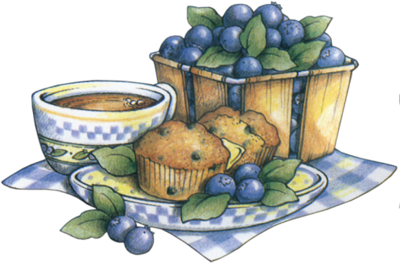 Blueberries - Box (600x431), Png Download
