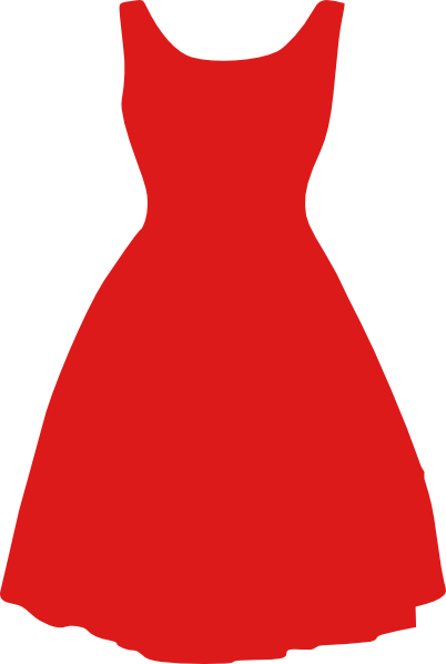 Clothes - Red Dress Clipart (402x598), Png Download