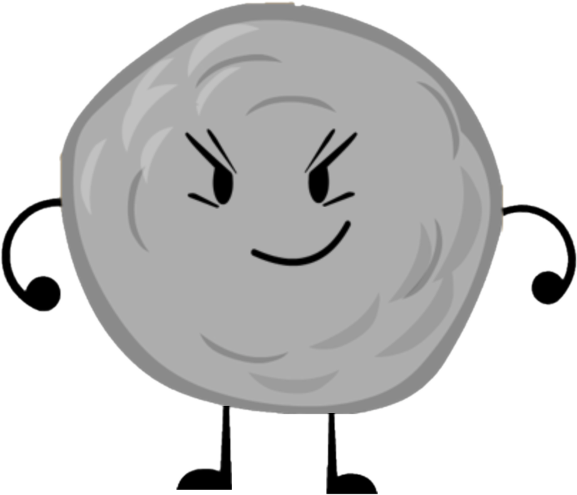 Boulder Pose - Boulder With A Face Cartoon (808x693), Png Download