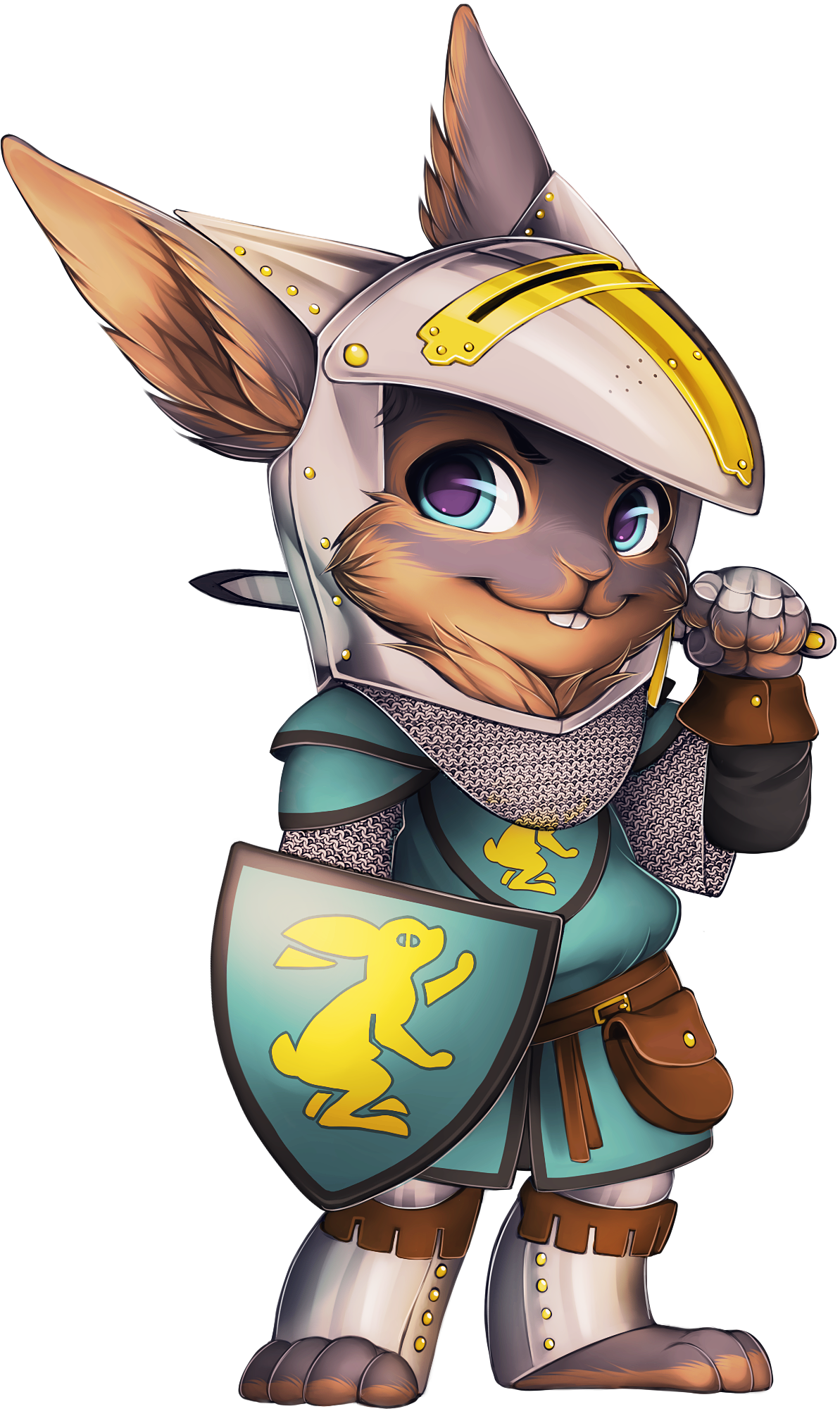 Knight Rabbit - Rabbit (1283x2024), Png Download