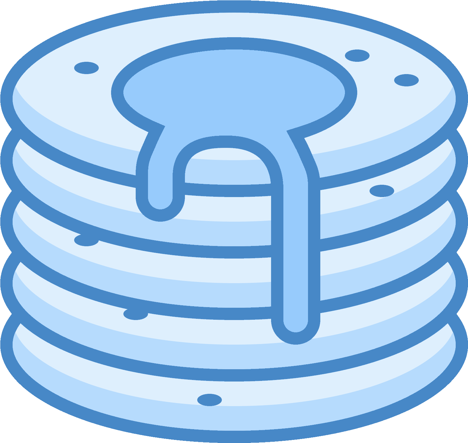 This Looks Like A Stack Of Four Pancakes - Pancake (1600x1600), Png Download