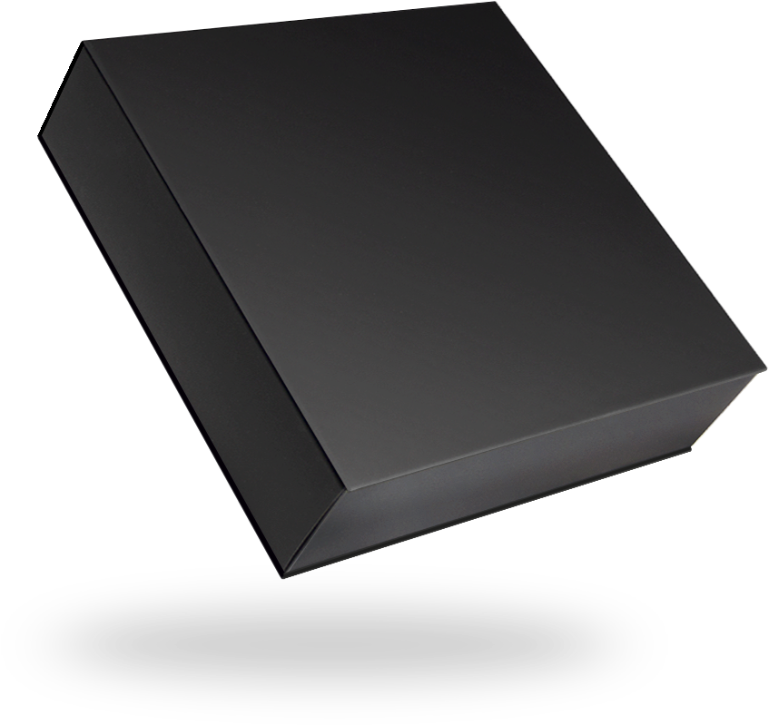 Square Black Tray<br>magnetic Closure Boxes - Box (900x900), Png Download