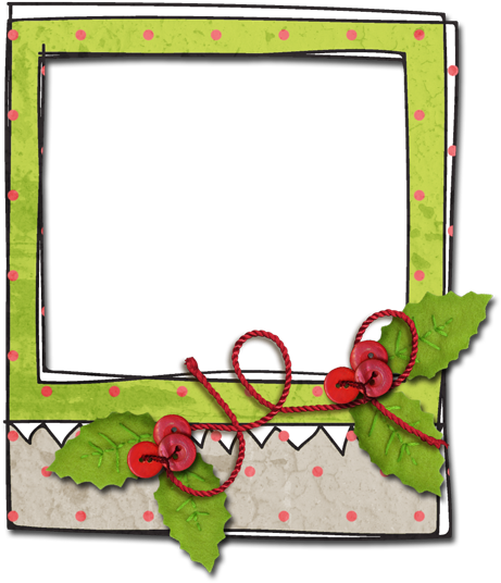 Cute Polaroid Frame Png - Polaroid Frame Christmas Transparent Background (500x552), Png Download