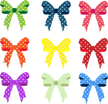 Ribbon Computer Icons Color Polka Dot Decorative Box - Best Polka Dots Clip Art (353x340), Png Download