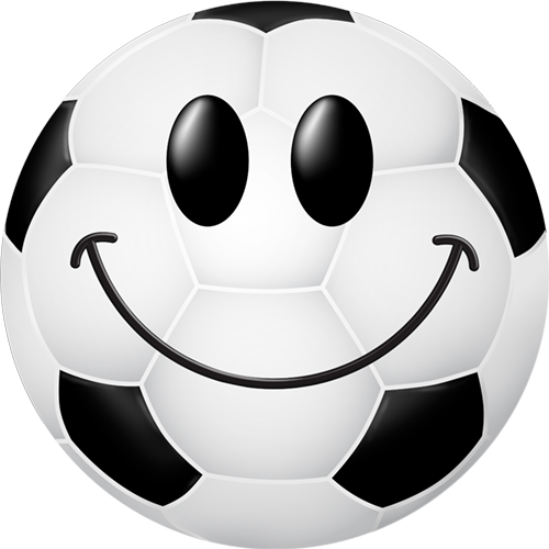 Smiley-face Soccer Ball - Soccer Smiley Face (500x500), Png Download