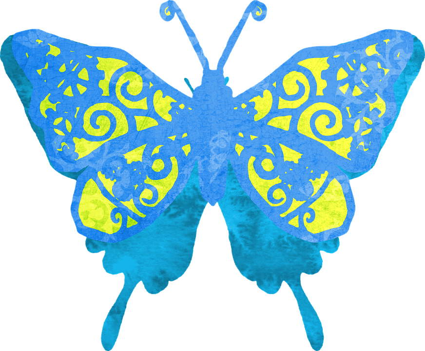 Blue Butterfly Clip Art At Clker - Imagenes Prediseñadas De Mariposas (872x720), Png Download