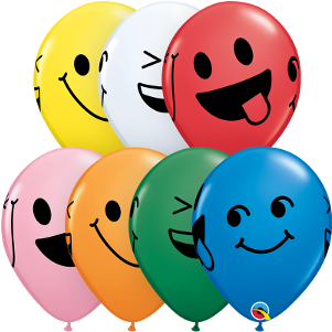 11" Smiley Faces Std Assort 50ct - Birthday (300x400), Png Download