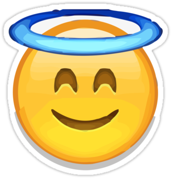 Whatsapp Logo Transparent Face With Halo Apple / Whatsapp - Smiling Face With Halo Emoji (375x360), Png Download